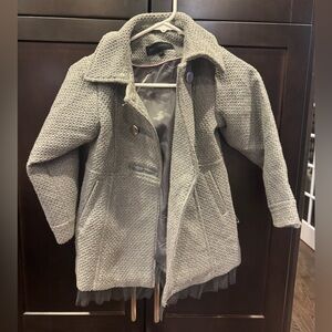 Steve Madden Textured Gray Kids Pea Coat